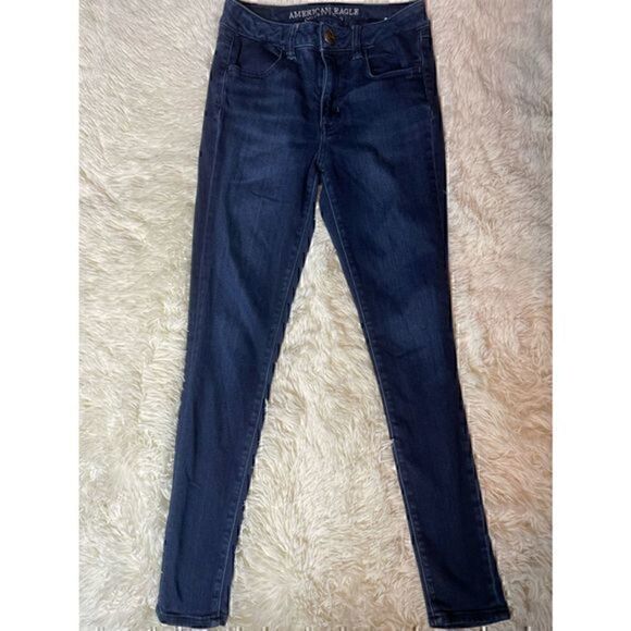 Dark Blue American Eagle Highrise Jeggings size 4 - Picture 13 of 14